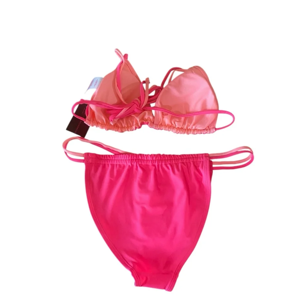 No Boundaries NOBO Juniors Swimsuit Bikini Color Hot Pink. L‎ (11-13) NWT